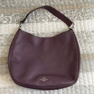 Coach Nomad Leather Hobo Bag, Eggplant